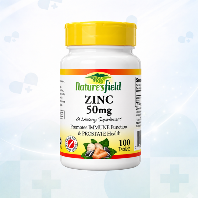 Natures Field Zinc 50mg (100 Tablets)