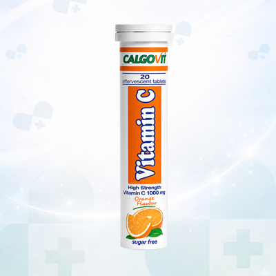 Calgovit Vitamin C 1000mg Effervescent Tablets (Orange Flavour)