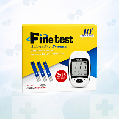 FineTest Auto-coding Premium Blood Glucose Test Strips (50 Test Strips)