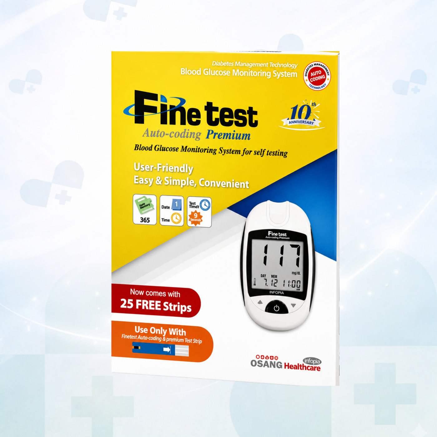 FineTest Auto-Coding Premium Blood Glucose Monitoring System