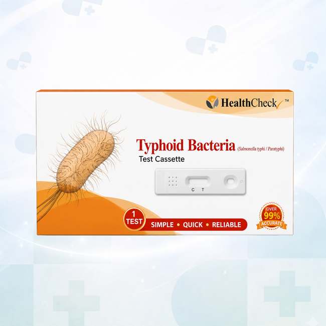 HealthCheck Typhoid Bacteria Test Cassette (Salmonella Typhi/Paratyphi)