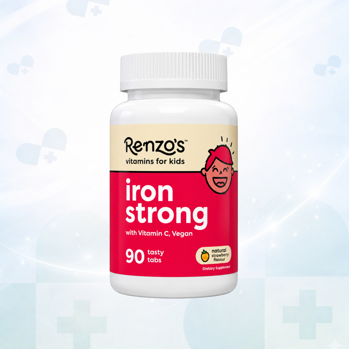 Renzo’s Iron Strong with Vitamin C (90 Tasty Tabs)