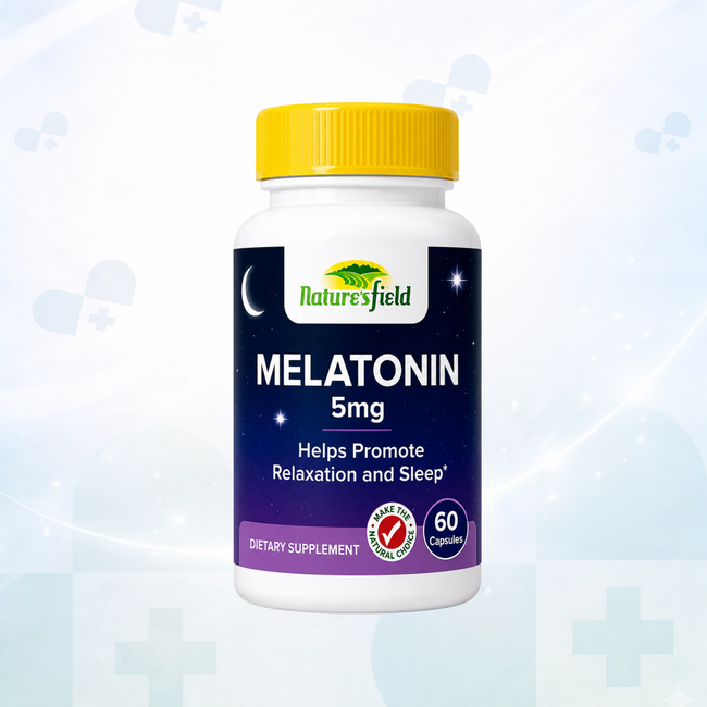 Natures Field Melatonin 5mg (60 Capsules)