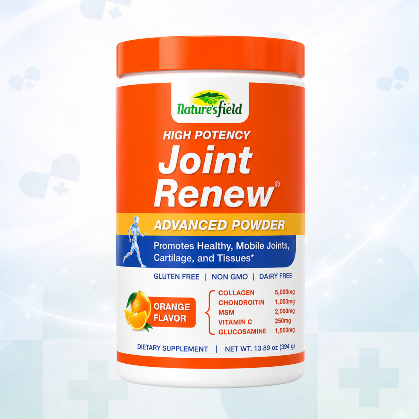 Natures Field High Potency Joint Renew Advanced Powder (Orange Flavour)
