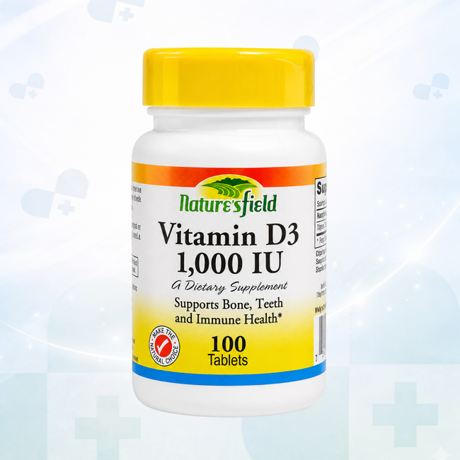 Natures Field Vitamin D3 1,000 IU